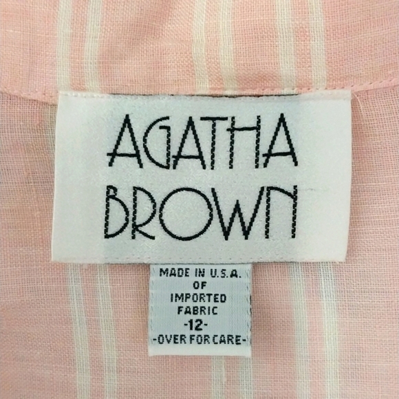 🔵BOGO FREE🔵 Agatha Brown Linen Short Sleeve Top Sz 12 - Picture 5 of 5